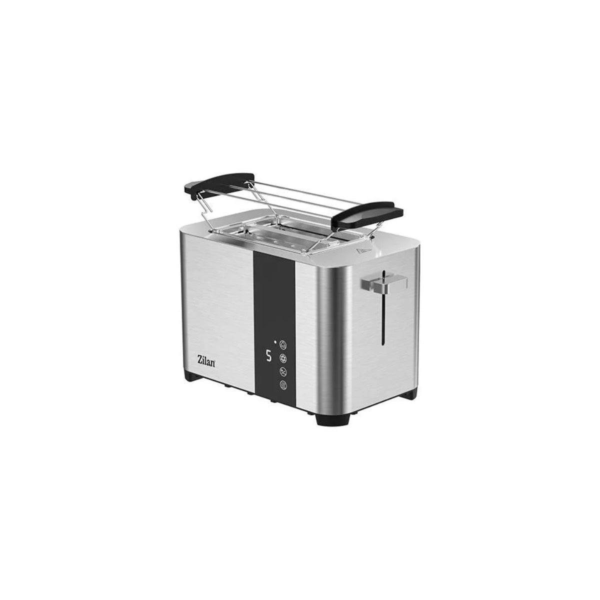 Toaster digital Zilan ZLN6334 2 felii, Inox, 3 functii, Display LED cu touch screen, Tavita pentru firimituri, 850W