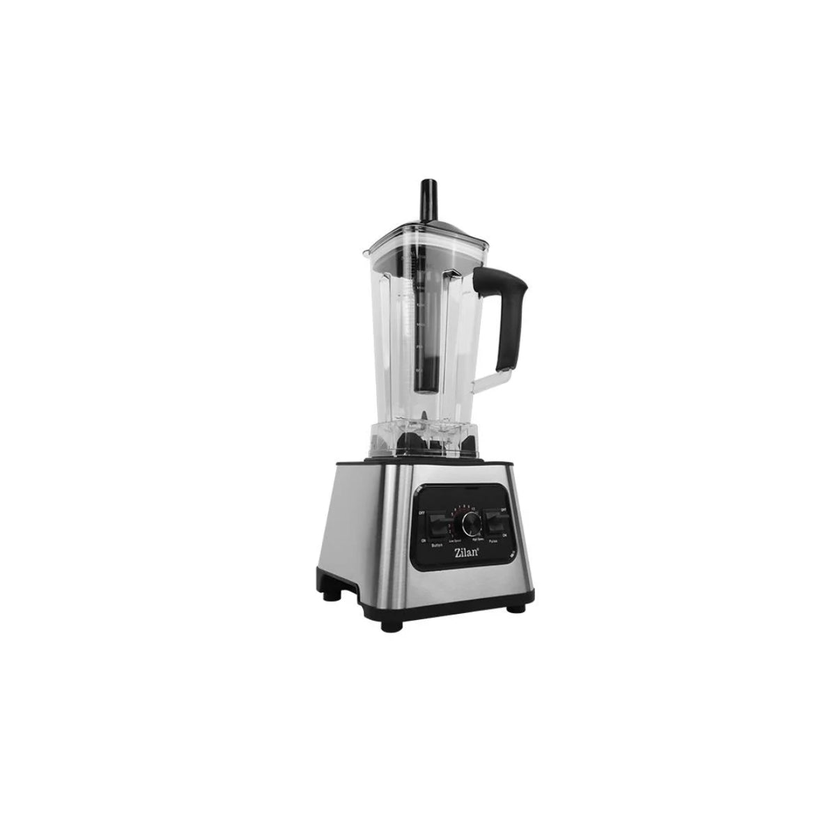 Blender inox Zilan ZLN2785, Vas din sticla 2L, 15 trepte viteza + pulse, Putere 1100W