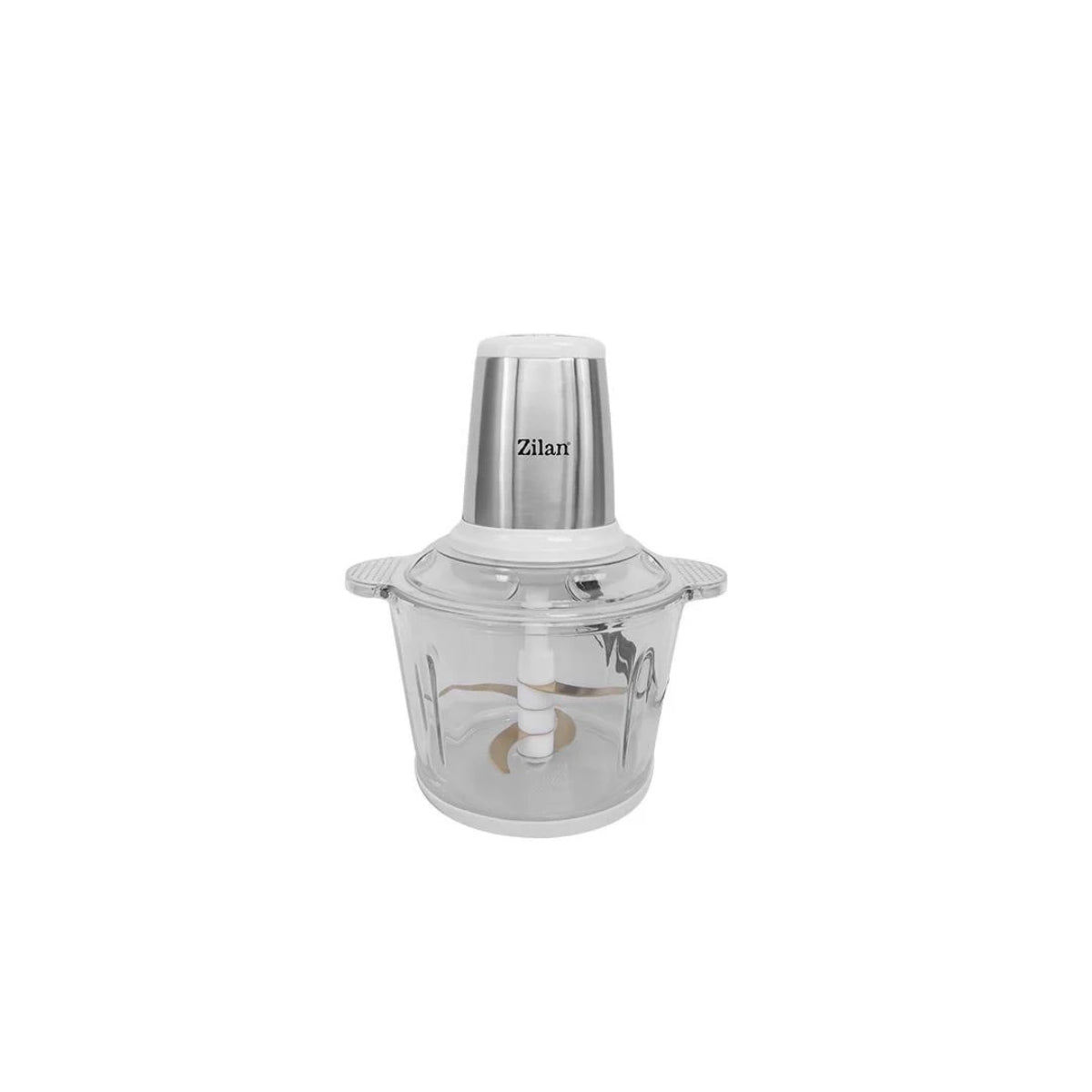 Tocator legume-fructe Zilan ZLN2733 din inox, Vas din sticla capacitate 3L, 2 trepte de viteza + pulse, Putere 500W