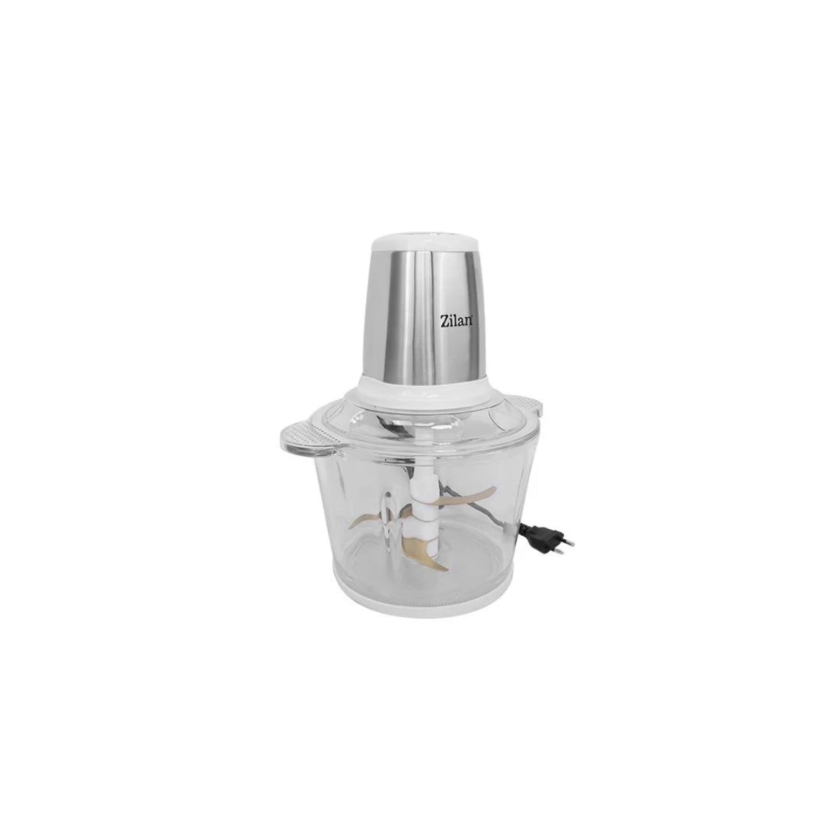 Tocator legume-fructe Zilan ZLN2733 din inox, Vas din sticla capacitate 3L, 2 trepte de viteza + pulse, Putere 500W