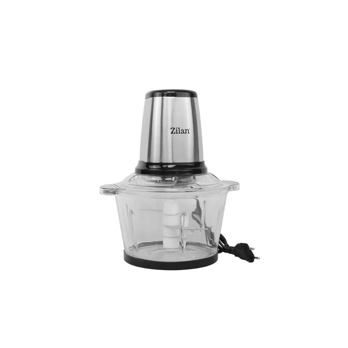 Tocator legume-fructe Zilan ZLN3898 din inox, Vas din sticla capacitate 2L, 2 trepte de viteza + pulse, Putere 400W
