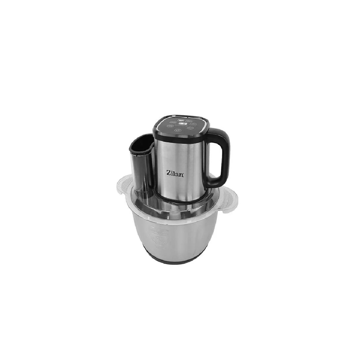 Tocator legume-fructe Zilan ZLN2757 digital multifunctional, Vas inox capacitate 3L, 4 functii presetate, Lame din titan, Putere 500W
