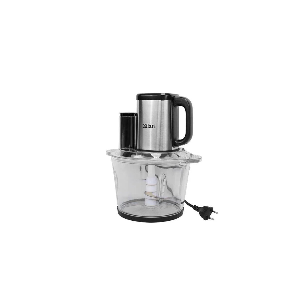 Tocator legume-fructe Zilan ZLN2767 digital multifunctional, Vas sticla capacitate 3L, 4 functii presetate, Lame din titan, Putere 500W