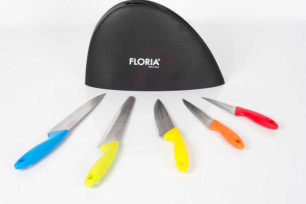 Set cutite 5 piese cu suport Floria ZLN-1150