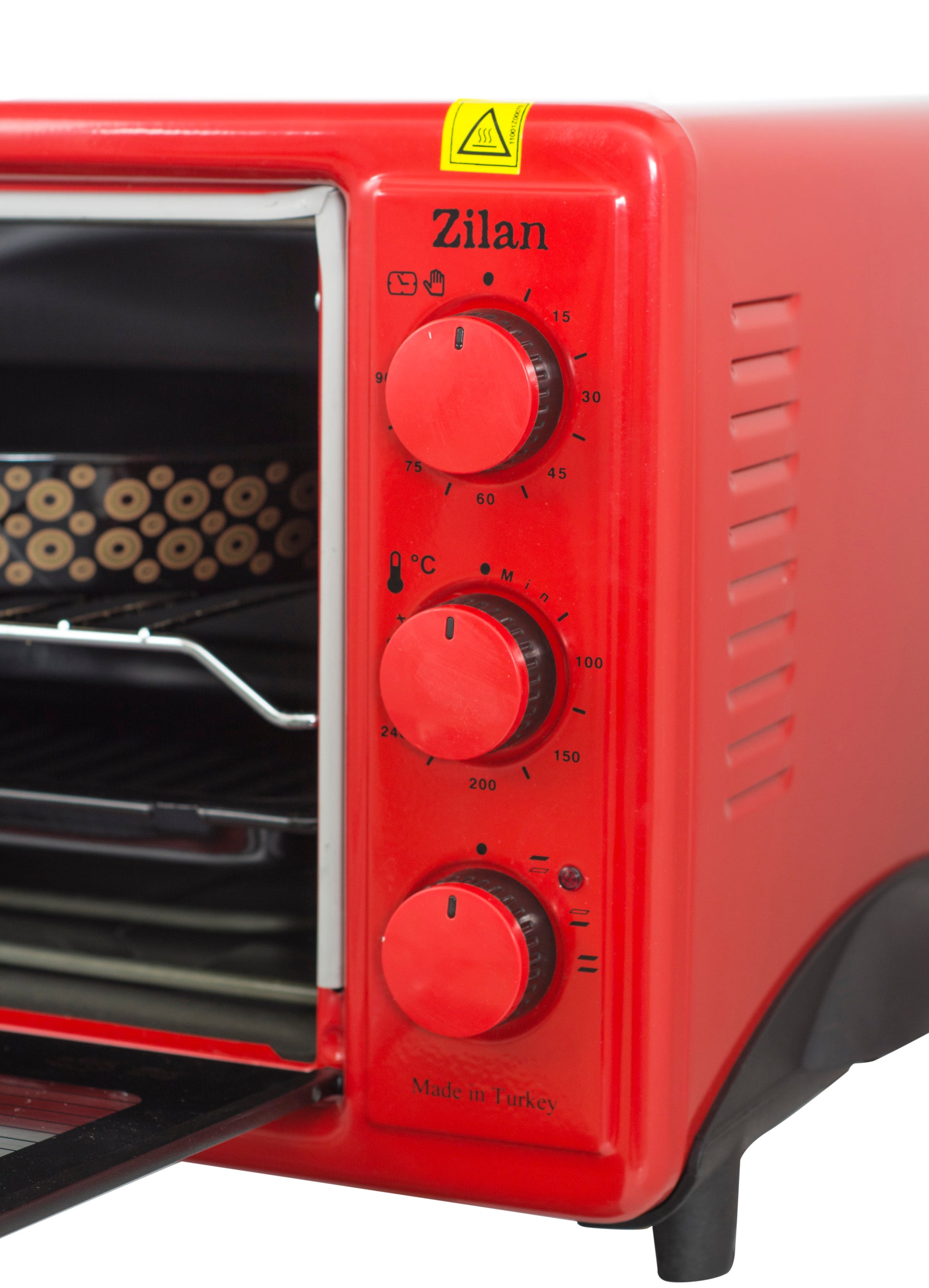 Cuptor electric ZILAN BIG TRAY ZLN-5648,ROSU putere 1800W, 40L, timer 90 min, temperatura maxima 230 grade,