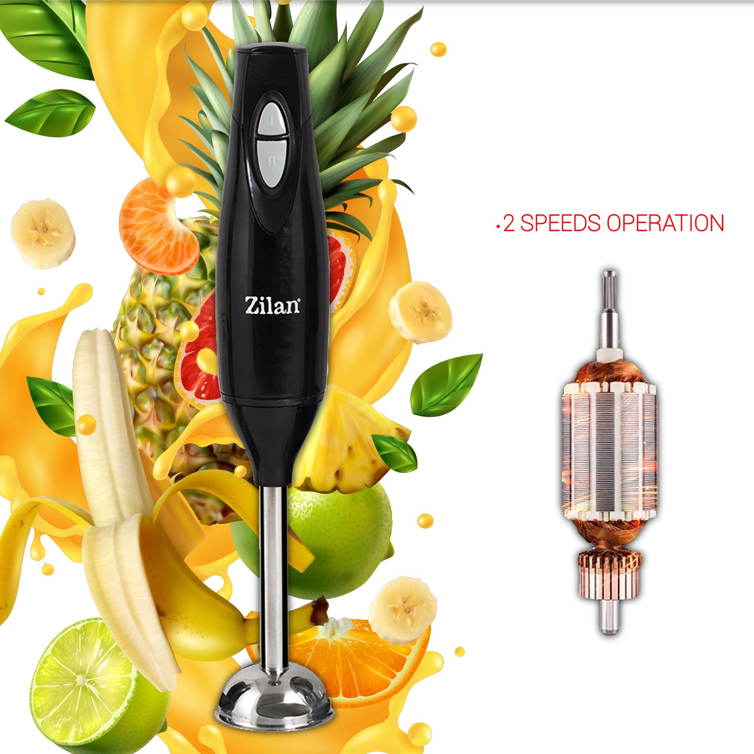 Blender ZILAN ZLN-8259 cu maruntitor 4in1, 300W