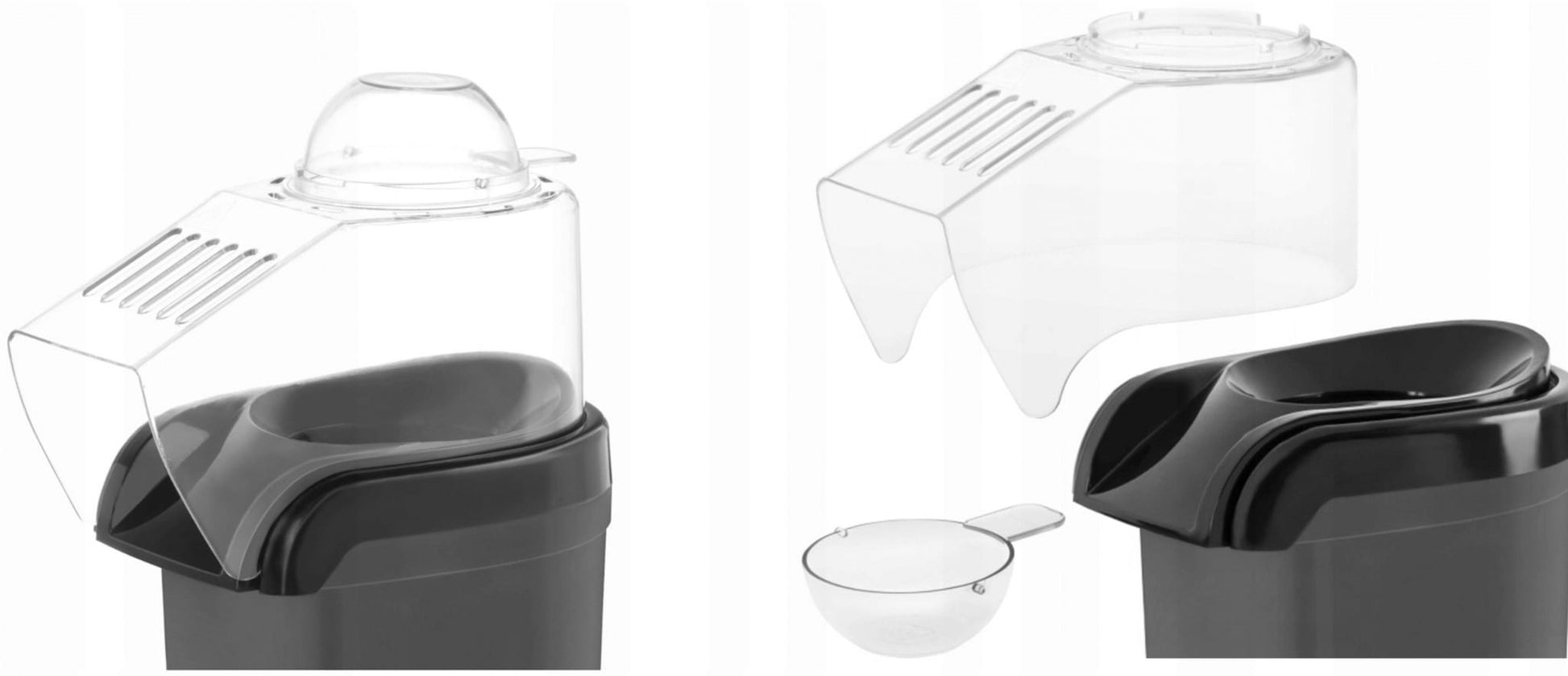 Aparat Pentru Popcorn Zilan ZLN-8045,Negru Putere 1200W, sistem cu jet de aer cald,