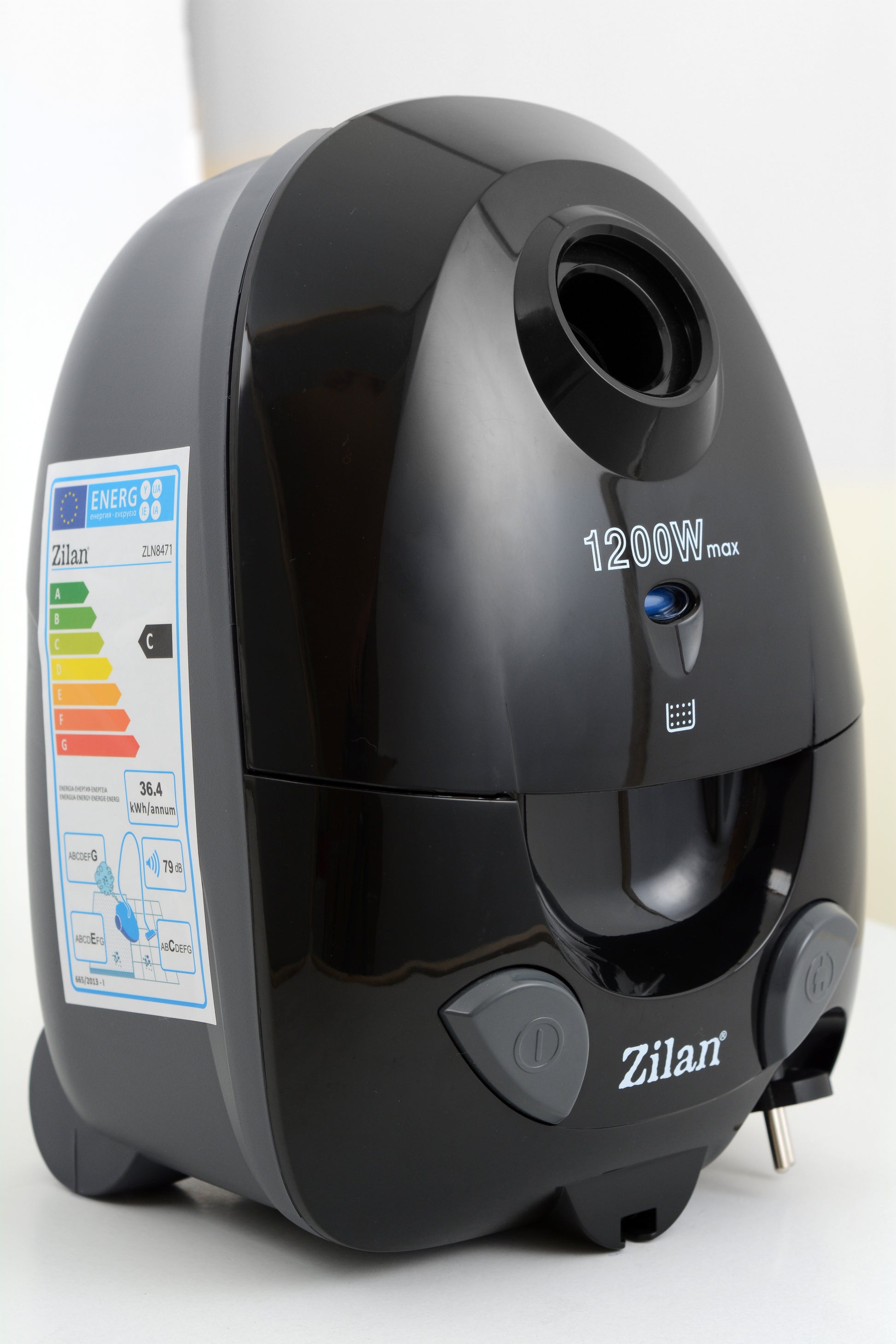 Aspirator cu sac ZILAN ZLN-8471,Negru Capacitate sac textil 2.0 l, Putere 1200W, Cordon electric retractabil 5 m