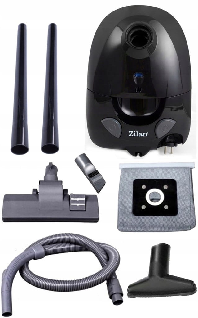 Aspirator cu sac ZILAN ZLN-8471,Negru Capacitate sac textil 2.0 l, Putere 1200W, Cordon electric retractabil 5 m