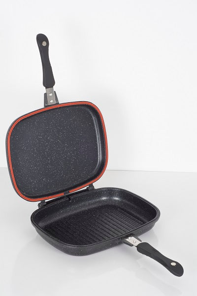 Tigaie dubla ZILAN ZLN-9522,culoare negru Diametru 30 cm, garnitura silicon rezerva,