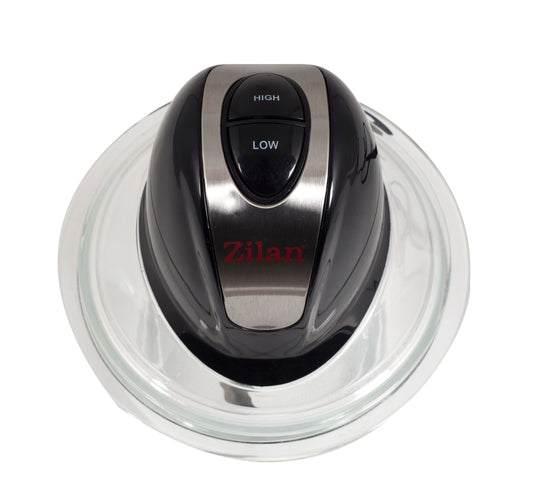 Tocator legume-fructe ZILAN ZLN-8167,Negru putere 300W, vas din sticla 1L, cutit inox, 2 trepte de viteza,