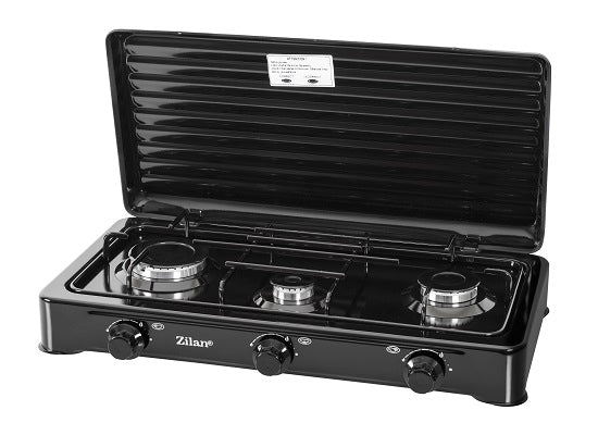Aragaz cu 3 ochiuri ZILAN ZLN-0032,culoare negru utilizare numai GPL butelie,
