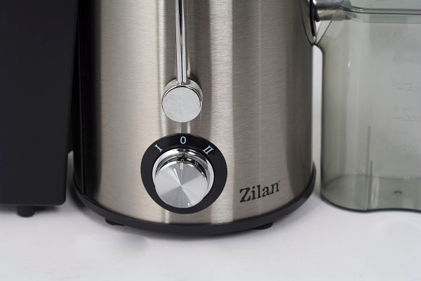 Storcator legume fructe ZILAN ZLN-8020,negru/inox Putere 800 W, Tub de alimentare 75 mm, Recipient colectare pulpa 1L, Pahar colectare suc 1L,