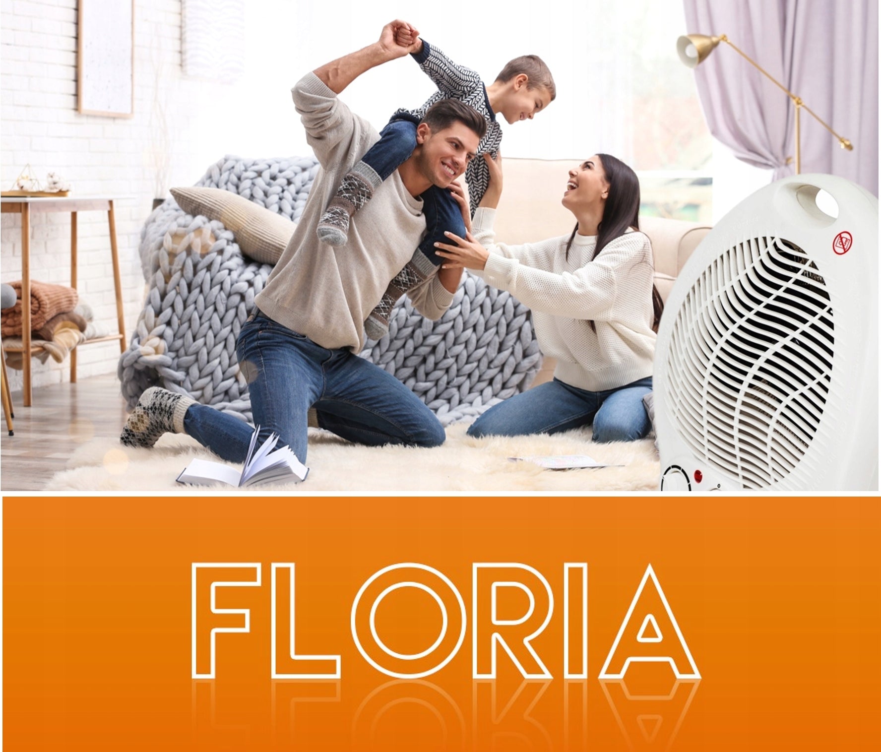 Aeroterma Floria ZLN-6171, Alb Putere 2000W, 2 nivele de incalzire+rece, Protectie supraincalzire, Termostat reglabil,