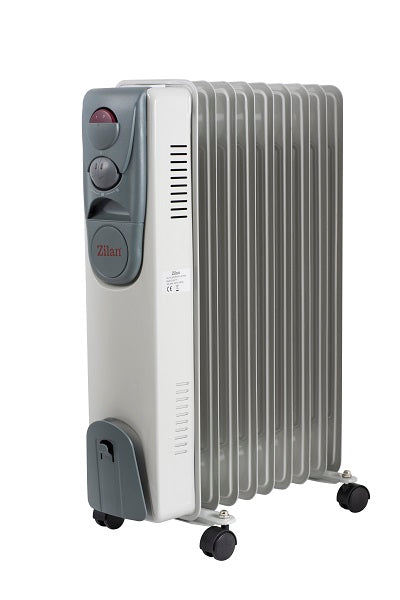Calorifer electric ZILAN ZLN-2111, 9 elementi, Putere 2000 W, 3 trepte de putere, Termostat de siguranta, Termostat reglabil