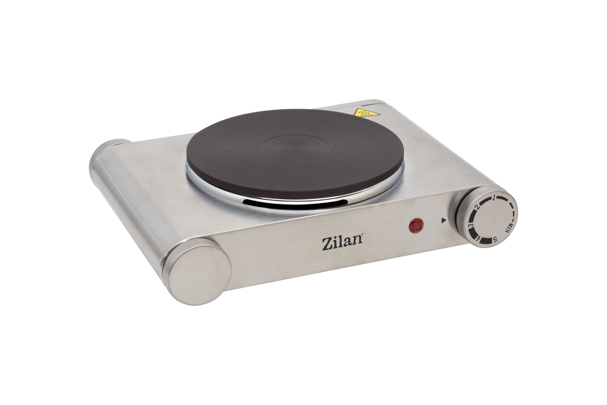 Plita electrica inox Zilan ZLN-0535, 33x10x30, 1 arzator, 1500 W, termostat reglabil