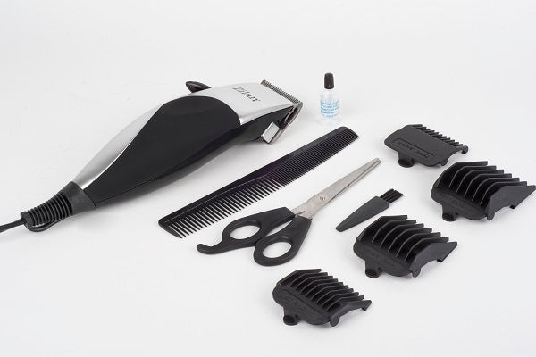 Aparat de tuns parul FLORIA ZLN-0443, Argintiu/Negru 10W, 4 Accesorii,