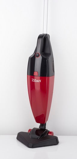 Aspirator vertical ZILAN ZLN-1235,Rosu/Negru Putere 800W, Fara sac, Recipient praf 2L,