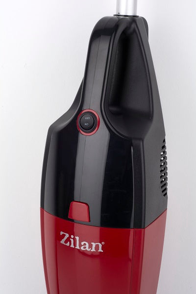 Aspirator vertical ZILAN ZLN-1235,Rosu/Negru Putere 800W, Fara sac, Recipient praf 2L,
