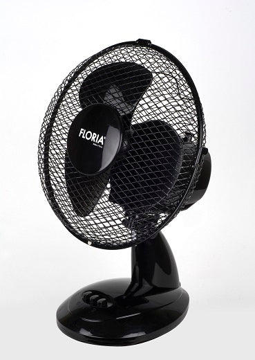 Ventilator de birou Floria ZLN-1211, Diametru 26 cm, Putere 25 W, 2 trepte de viteza, Functie oscilare