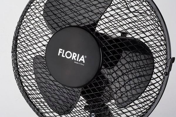 Ventilator de birou Floria ZLN-1211, Diametru 26 cm, Putere 25 W, 2 trepte de viteza, Functie oscilare