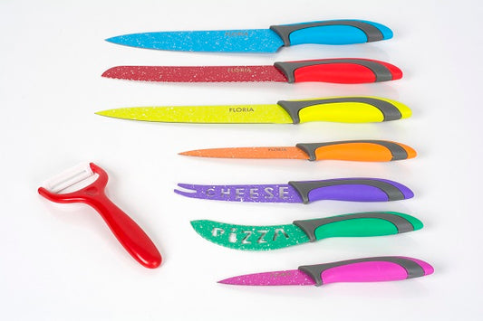 Set cutite inox 8 piese Floria ZLN-1143, Multicolor