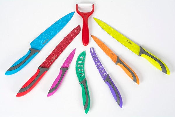 Set cutite inox 8 piese Floria ZLN-1143, Multicolor