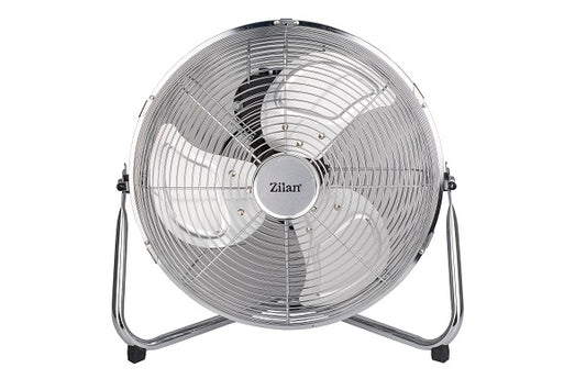 Ventilator inox cu suport Zilan ZLN-2348, Putere 50 W, Diametru 36 cm, 3 trepte ventilare, Unghi de inclinare reglabil