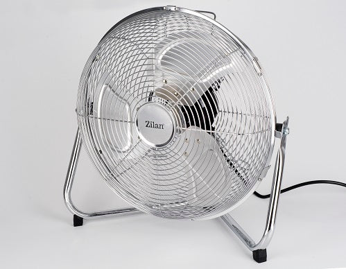 Ventilator inox cu suport Zilan ZLN-2348, Putere 50 W, Diametru 36 cm, 3 trepte ventilare, Unghi de inclinare reglabil