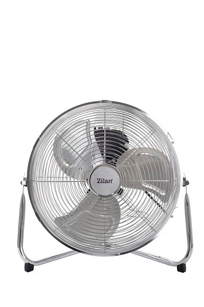 Ventilator inox cu suport Zilan ZLN-2348, Putere 50 W, Diametru 36 cm, 3 trepte ventilare, Unghi de inclinare reglabil