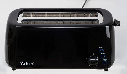Prajitor paine dublu Zilan ZLN-2713, Negru, 1400W, 5 grade rumenire si functii multiple
