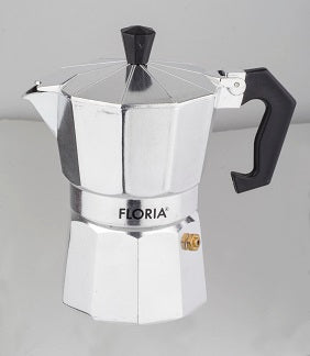 Cafetiera Espresso Floria ZLN-2492, 6 cesti, 300 ml, Ø9 cm, aluminiu, Argintiu