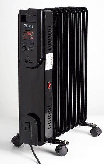 Calorifer electric ulei, Zilan ZLN-3031, 9 elementi, telecomanda, ecran LED, 2000W