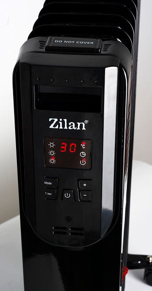 Calorifer electric ulei, Zilan ZLN-3031, 9 elementi, telecomanda, ecran LED, 2000W