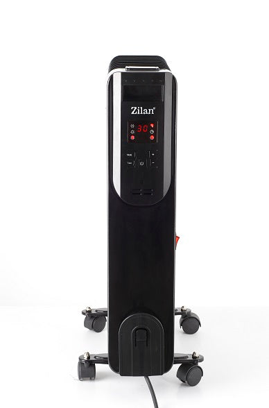 Calorifer electric ulei, Zilan ZLN-3031, 9 elementi, telecomanda, ecran LED, 2000W