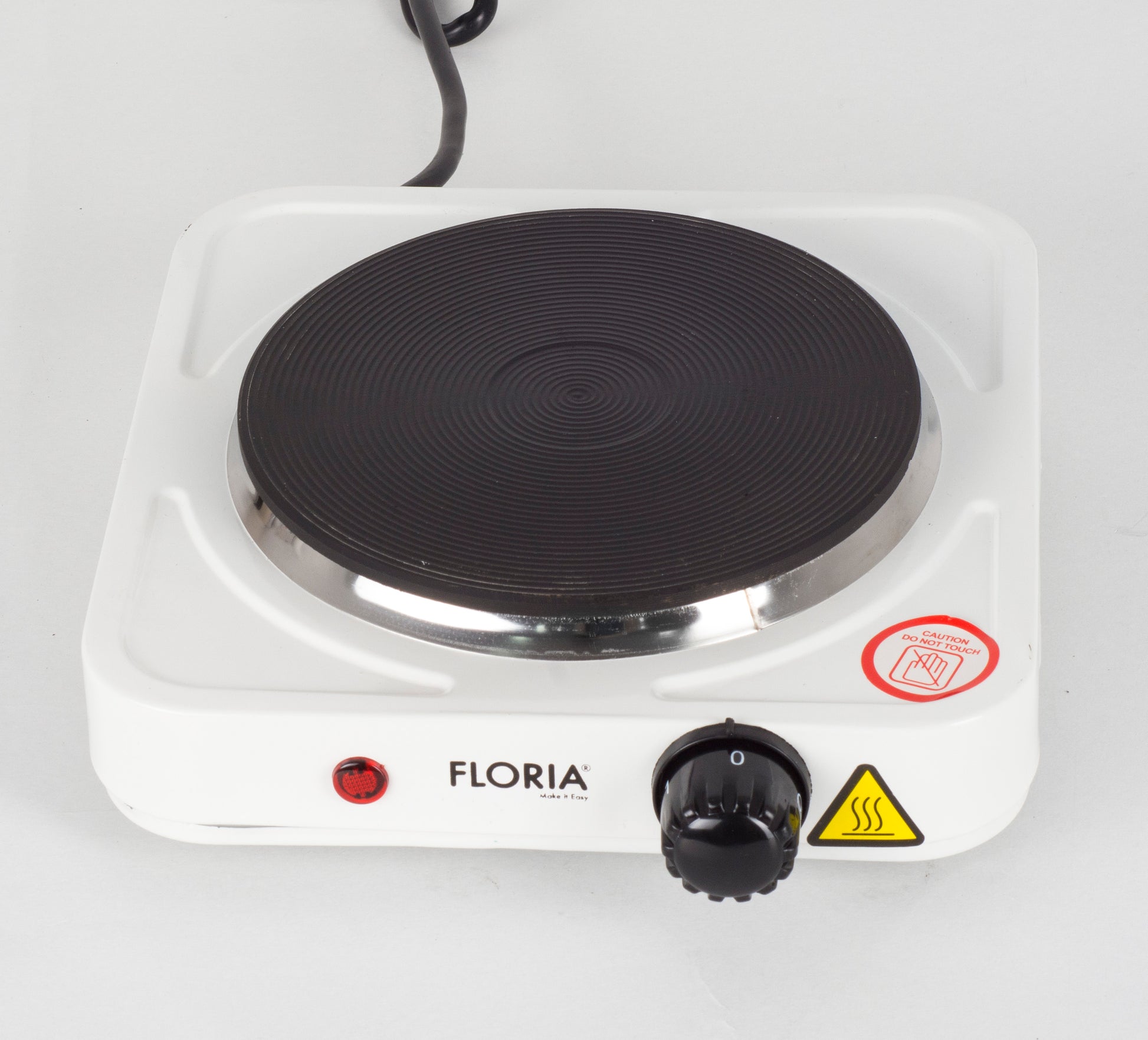 Plita electrica Floria Alb ZLN-2829, 25 x 25 x 5 cm, 1 ochi, Putere 1500W
