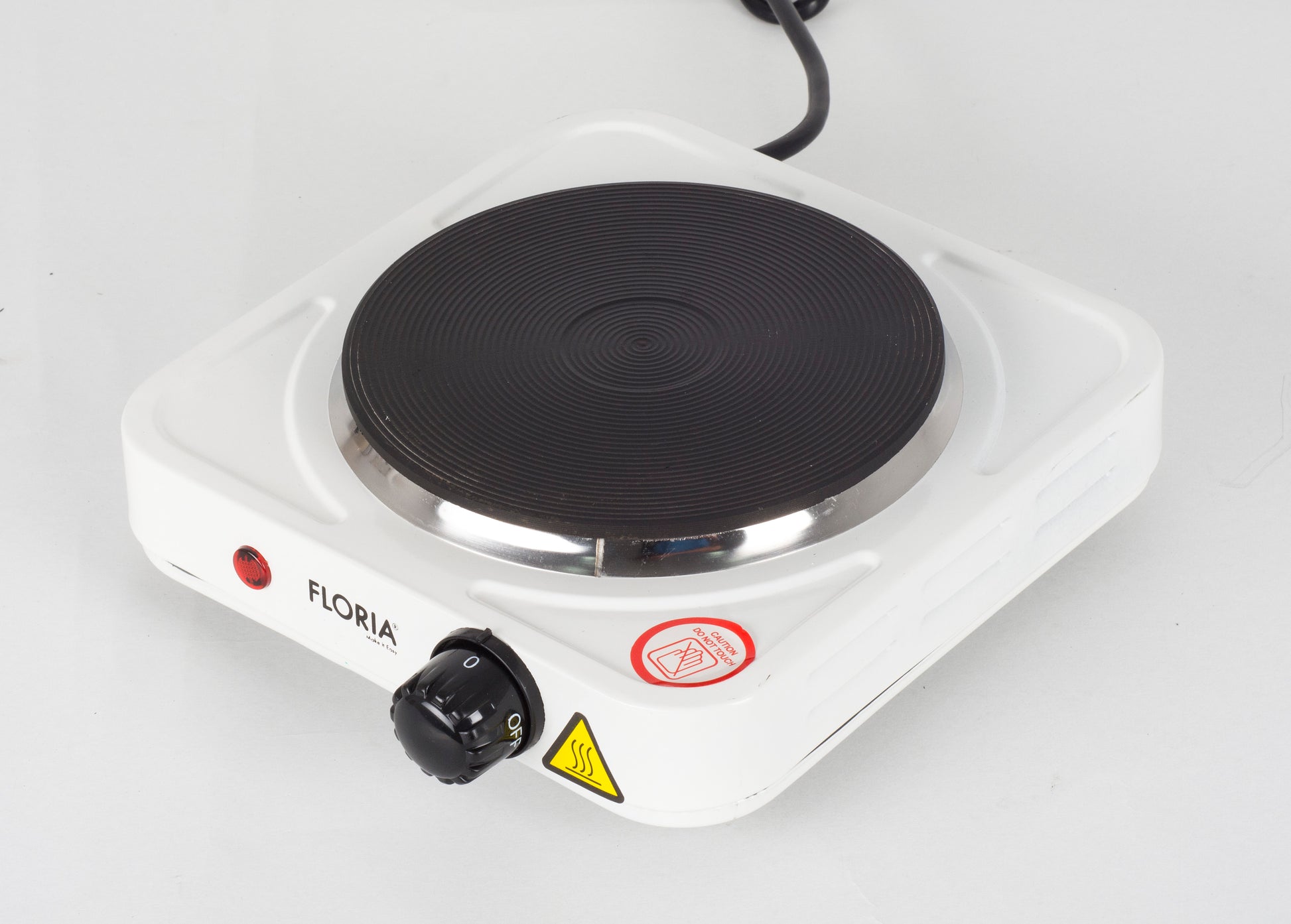 Plita electrica Floria Alb ZLN-2829, 25 x 25 x 5 cm, 1 ochi, Putere 1500W