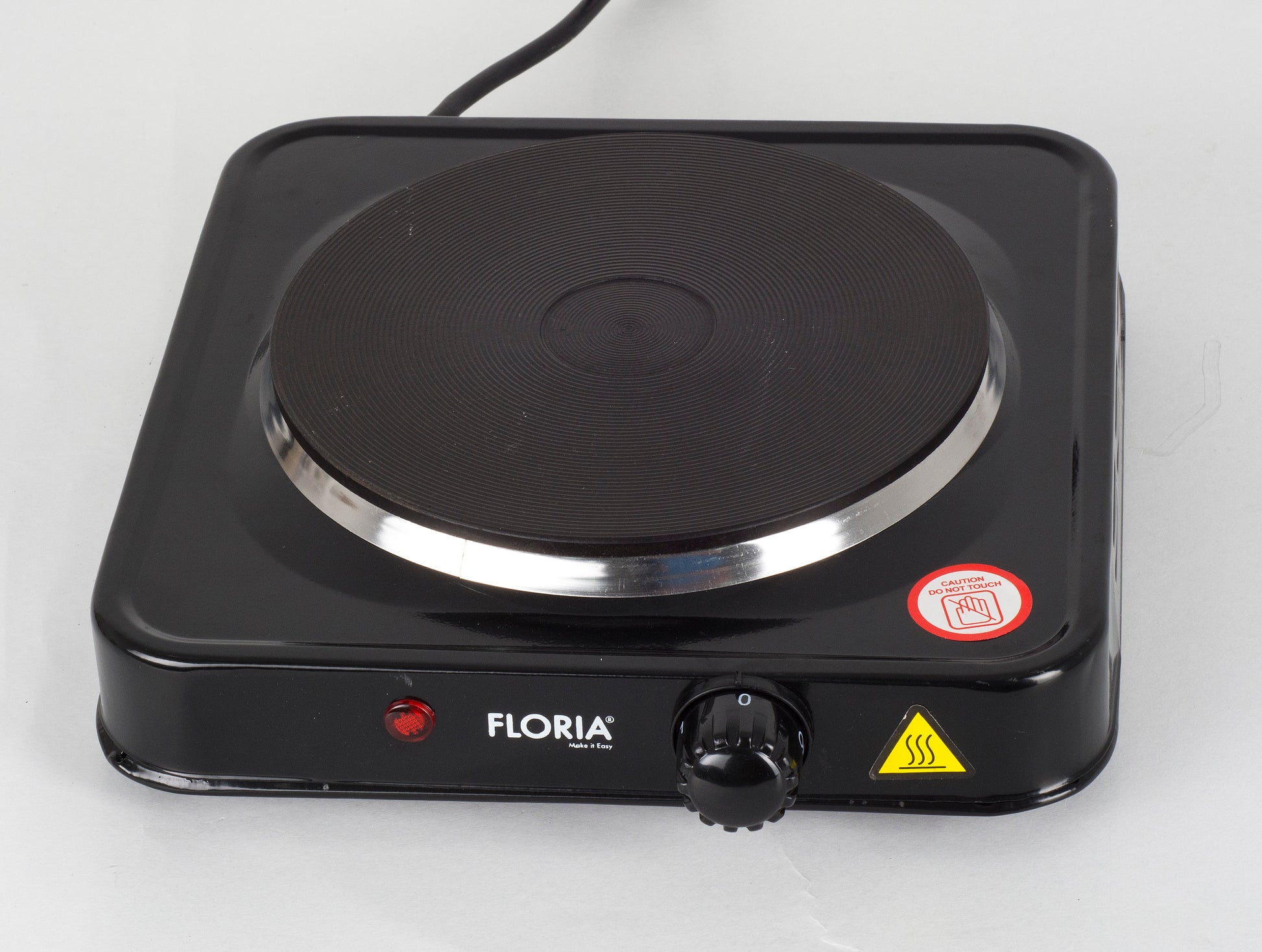 Plita electrica Floria ZLN-2806, 22 x 21 x 5 cm, Negru 1 ochi, Putere 1000W,