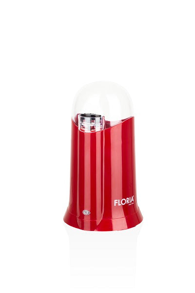 Rasnita Electrica Floria ZLN-3086  Rosu Putere 200W, Capacitate 60 gr, Cuva otel inoxidabil,