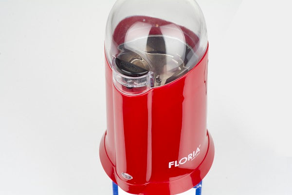 Rasnita Electrica Floria ZLN-3086  Rosu Putere 200W, Capacitate 60 gr, Cuva otel inoxidabil,