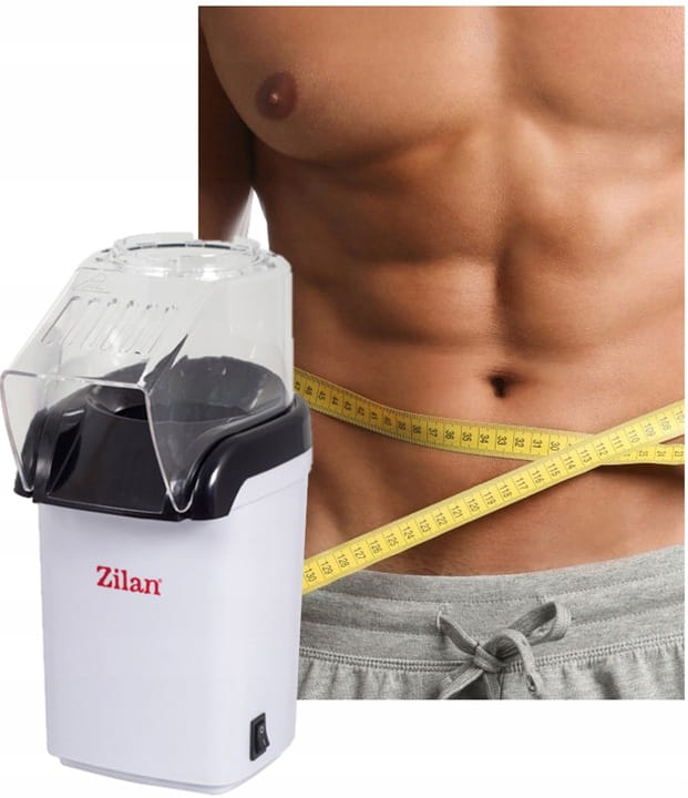 Aparat Pentru Popcorn Zilan ZLN-8044,Alb Putere 1200W, sistem cu jet de aer cald,