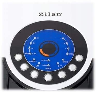 Racitor aer Zilan ZLN-3390, Putere 60W, Telecomanda, 3 viteze, Rezervor apa 4L, Timer, Umidificator si Purificator