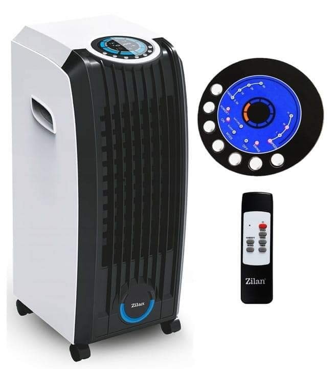 Racitor aer Zilan ZLN-3390, Putere 60W, Telecomanda, 3 viteze, Rezervor apa 4L, Timer, Umidificator si Purificator