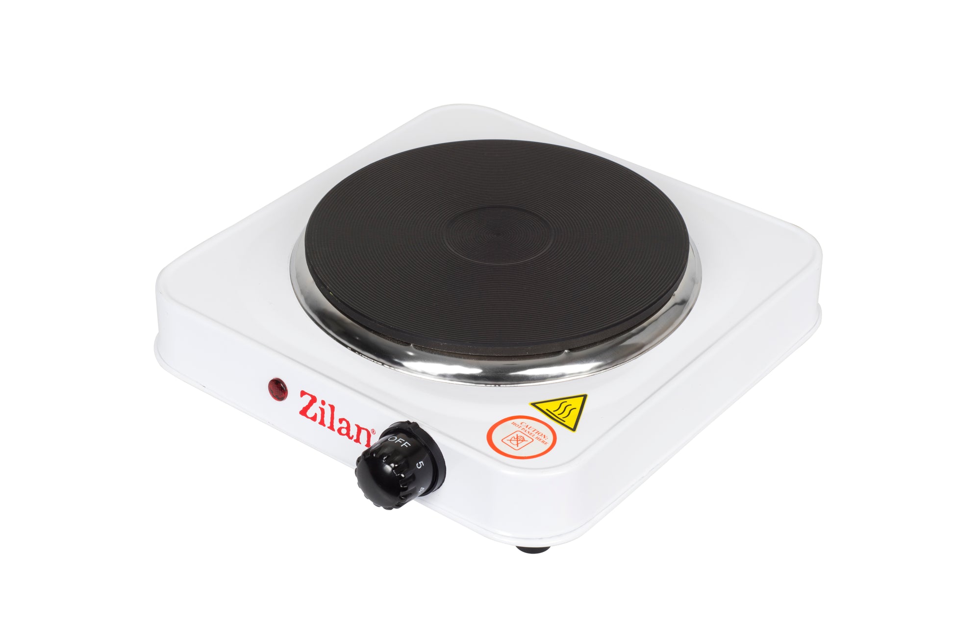 Plita electrica ZILAN Alb ZLN-2173, 1500 W, 26 x 26 x 9.5 cm, 1 arzator, cu 5 trepte de reglaj,