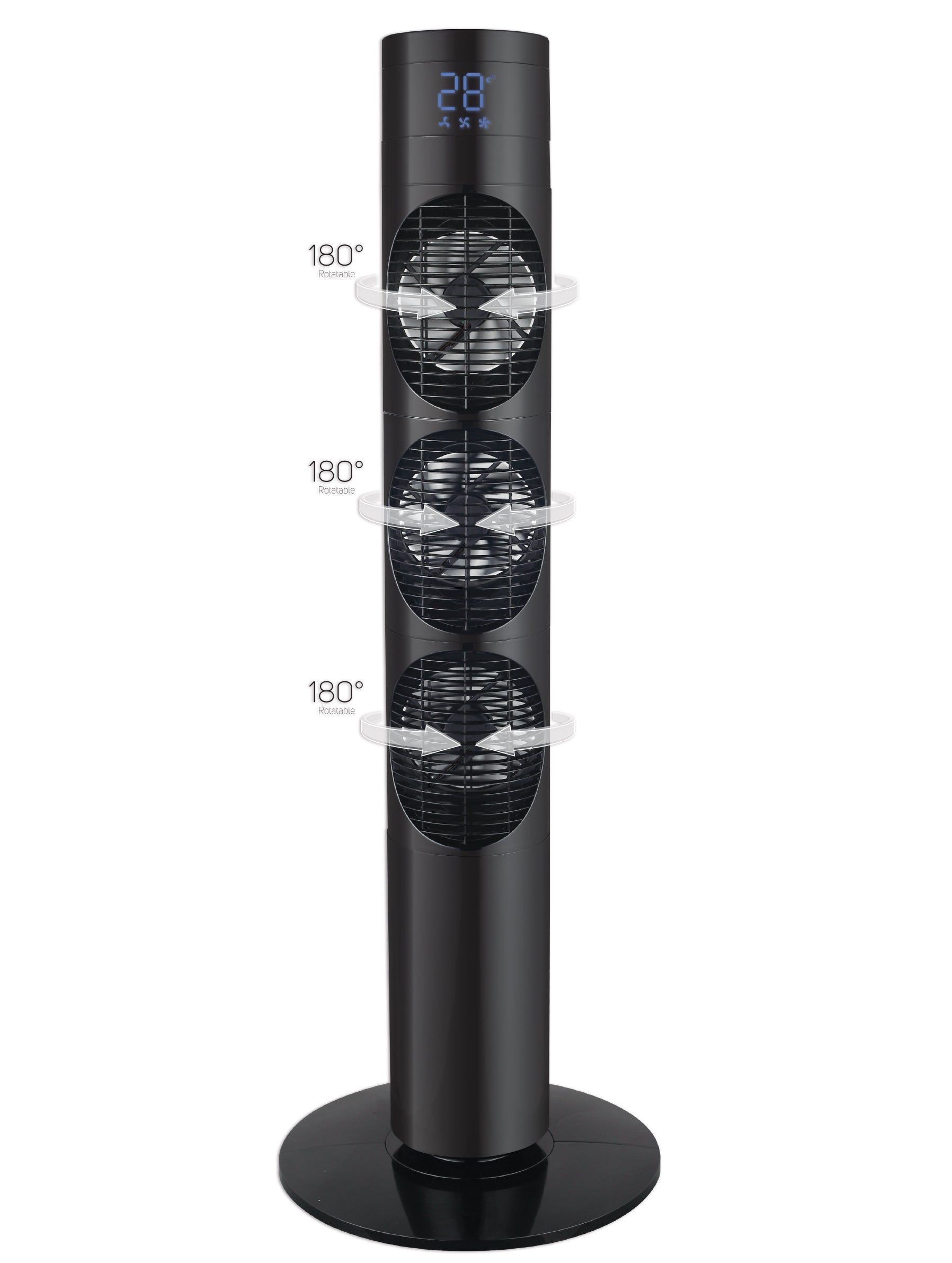 Ventilator turn Zilan ZLN-3420, Timer, Telecomanda, Trei trepte, Consum 3x20W, Debit de aer 1787 mc/ora