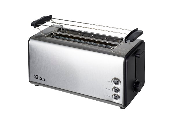 Prajitor paine dublu inox Zilan ZLN2720, 1300W, 6 grade de rumenire si functii multiple