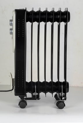 Calorifer electric Floria ZLN-3642,Negru 1500 W, 7 elementi, 3 trepte de putere, Termostat reglabil, Protectie supra-incalzire, Indicator luminos,