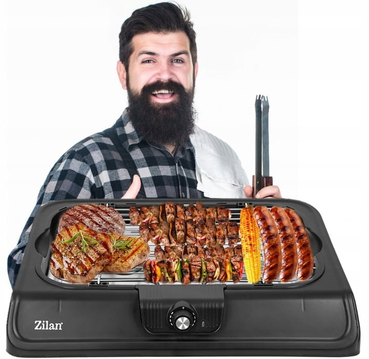 Gratar electric ZİLAN ZLN-3772,2000 W, termostat reglabil