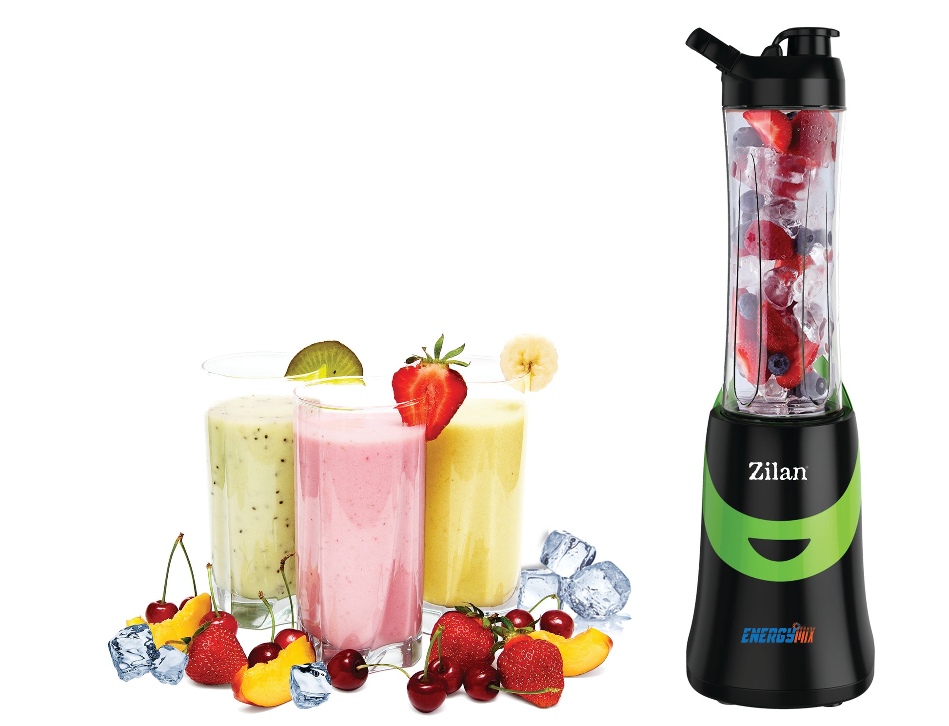 Blender Zilan ZLN0511 pentru smoothies cu recipient sport , 350 W, 600 ml