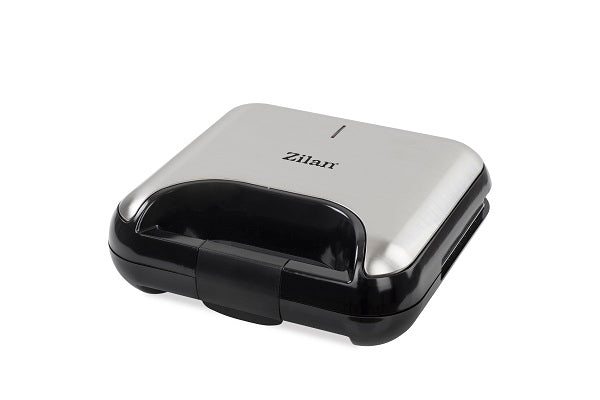 Sandwich-maker ZILAN 5 in 1 ZLN-3932, Negru/Inox 800 W, 5 tipuri de placi grill, triunghi, sandwich, waffle, nuci,